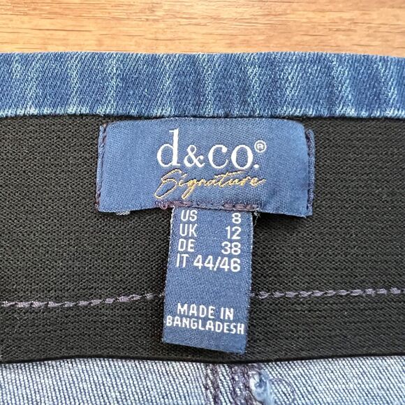 Denim & Co D & Co Jeans Size 8 Signature Perfect Flex Pull-On Medium Wash - Picture 3 of 8